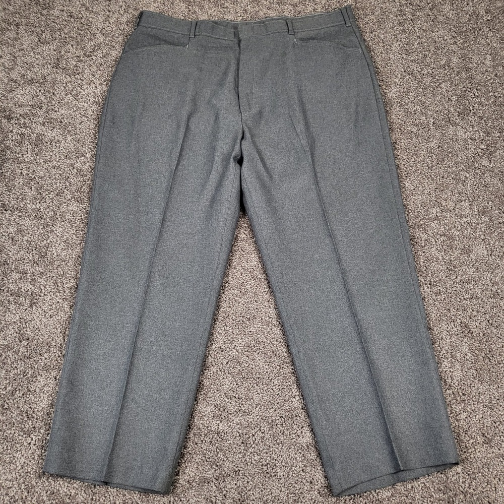 Levi's Action Slacks Mens 40x30 Fits 38x27 Gray Vintage 90s Polyester Trousers